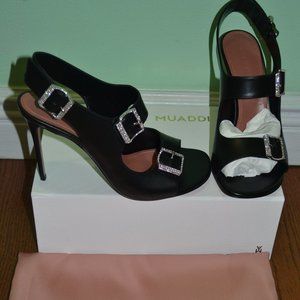 Amina Muaddi Marni 105mm Crystal Buckle Sandals - Sz 10.5 US 40.5 EU
